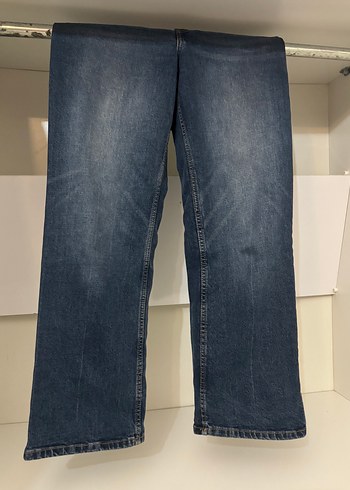 Kadın Lacivert Midi Bol Kesim Kot Pantolon