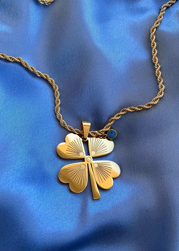 Accessorize Altın Renkli Yonca Kolye