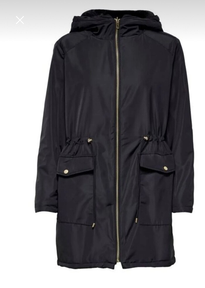 Only Kadın Çift Taraflı Kürklü Siyah Parka - Görsel 2