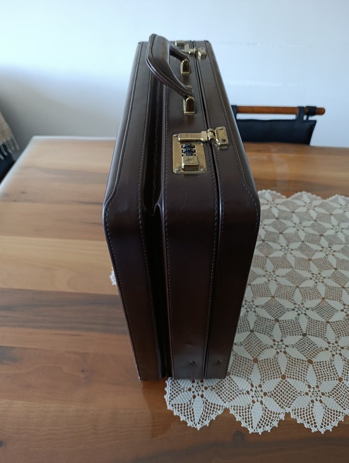 Klasik Kahverengi Vintage Erkek Evrak Çantası - Görsel 3