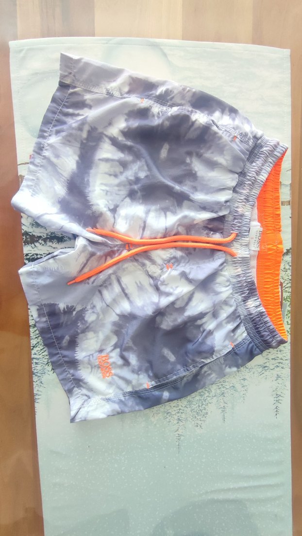 Gri Bağcıklı Erkek Mini Şort - Görsel 2