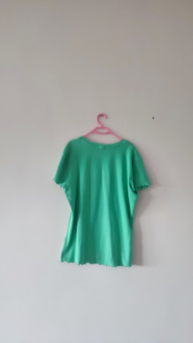 Yeşil Kız Çocuk pamuklu Tişört - Görsel 2