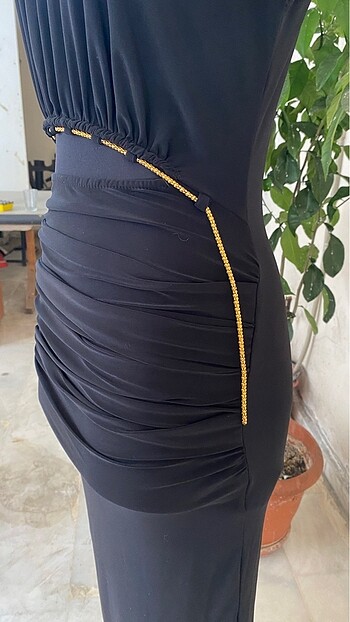 xl Beden ?VATKALI#ZİNCİR#DETAYLI#ELBİSE