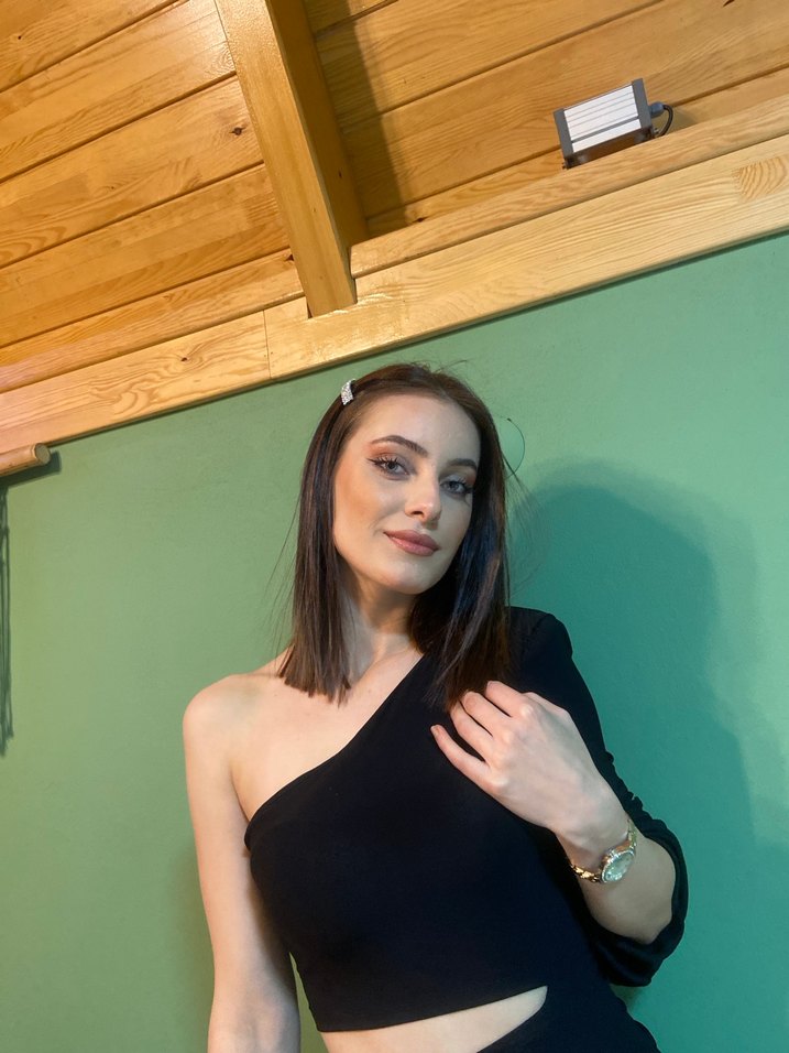 Tek Kollu Siyah Mini Abiye Elbise s -m uyumlu - Görsel 2