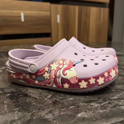 34-35 Beden Lila Unicorn Crocs