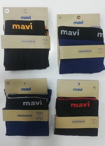 Mavi 4 Adet Boxer XL