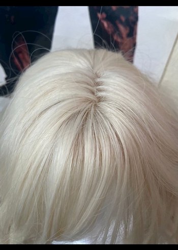 rose net platin sarı peruk - Görsel 5