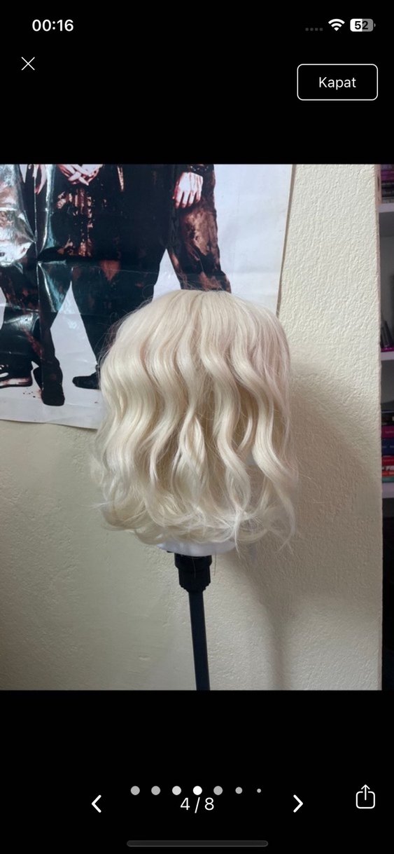 rose net platin sarı peruk - Görsel 4