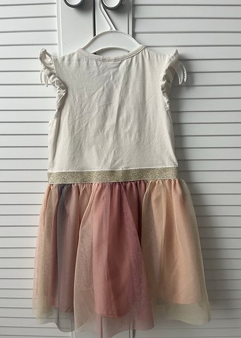 24-36 Ay Beden Kız Çocuk Pembe Fırfırlı Elbise