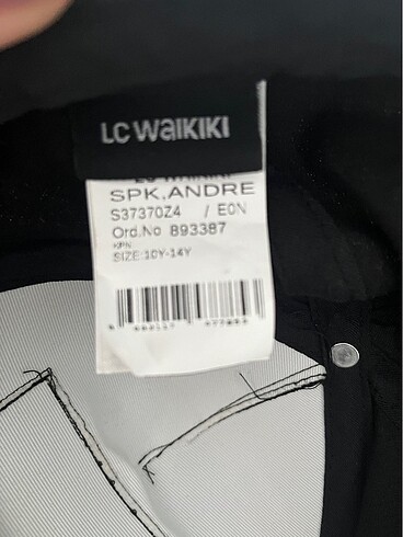 8-12 Yaş, 23 cm Beden siyah Renk Lcw çocuk şapka