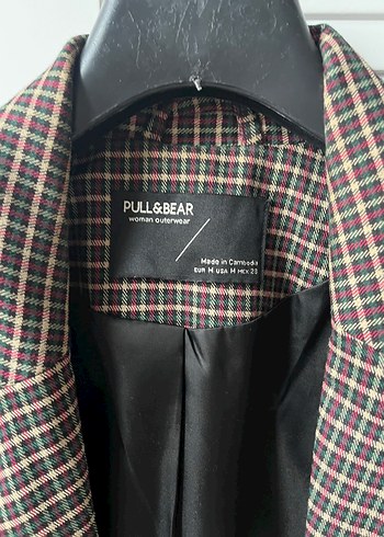 Pull and Bear Pull&Bear Düğmeli, Kareli Kadın Blazer