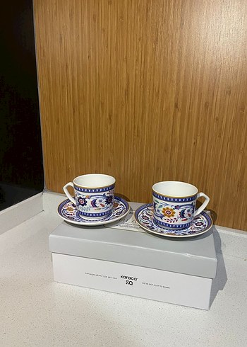 Mavi Desenli 2'li Fincan Takımı