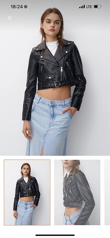 Pull and Bear Deri Ceket