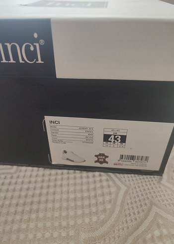 43 Beden beyaz Renk İnci 43 Numara hakiki deri erkek ayakkabı