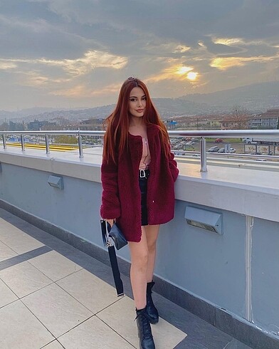 Koton Bordo kürk