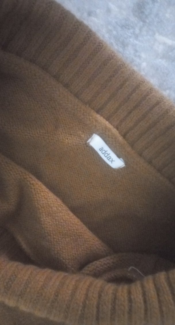 Kahverengi Balıkçı Yaka Kadın Kazak - Görsel 2