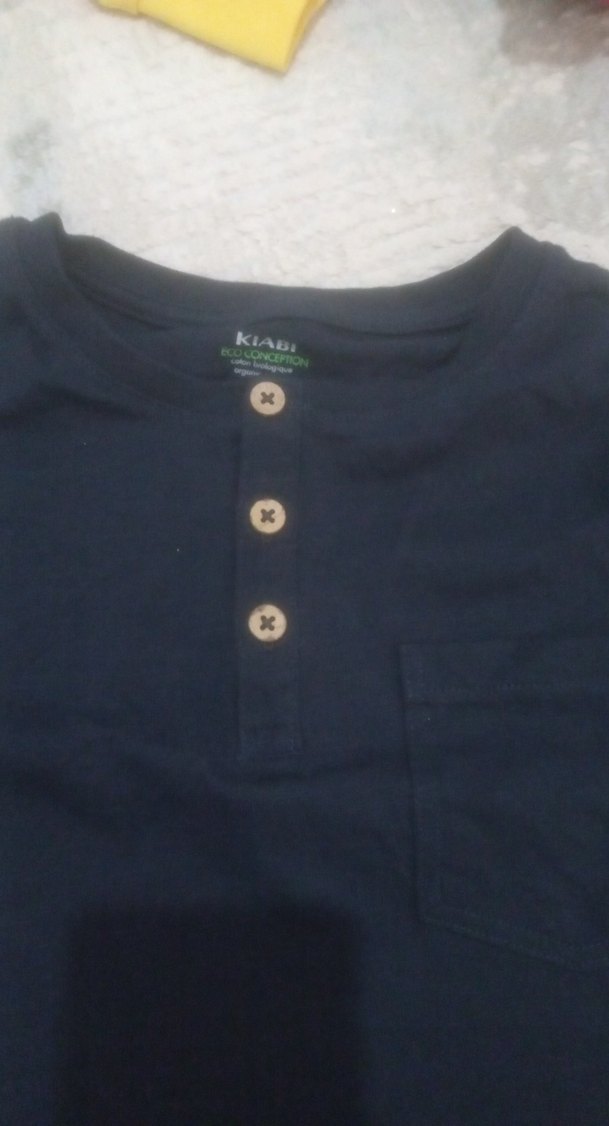 Düğmeli Siyah Erkek Polo Tişört - Görsel 2