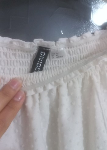 xs Beden Beyaz Fırfırlı Keten Mini Bluz