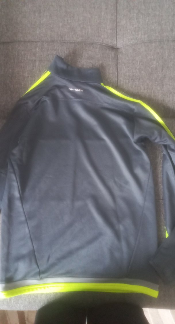 Real Madrid Uzun Kollu Gri Spor Tişört - Görsel 5