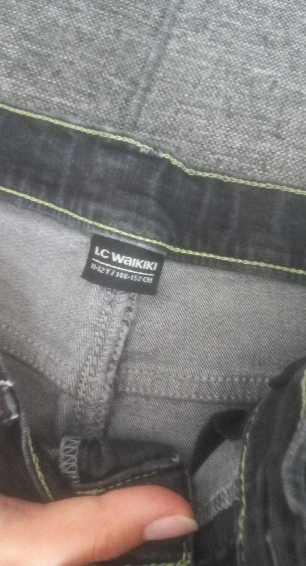 Gri Erkek Çocuk Bol Kesim Denim Şort - Görsel 2