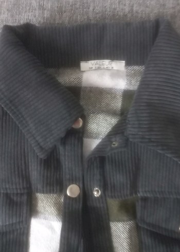 Düğmeli Gri Uzun Kollu Salaş Kadın Gömlek - Görsel 2