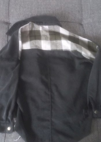 Düğmeli Gri Uzun Kollu Salaş Kadın Gömlek - Görsel 4