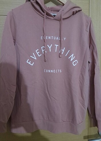 LC Waikiki Pembe kapşonlu sweat