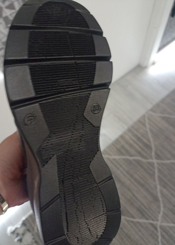 38 Beden Gri Kadın Dolgu Topuk Spor Ayakkabı