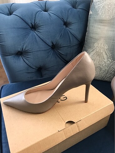37 Beden camel Renk Mango şık stiletto