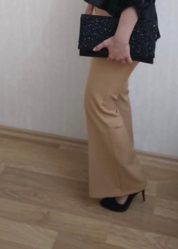 Diğer Bej Kadin Midi Kumas Pantolon