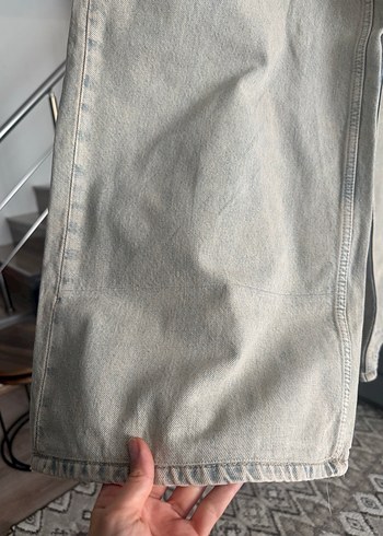 Bej Regular Fit Kadın Midi Denim Pantolon - Görsel 4