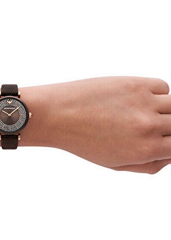 Emporio Armani Kahverengi Kemerli Kadın Saati - Görsel 4