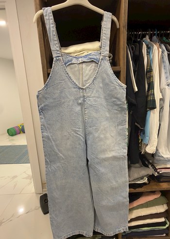 Mavi Kadın Denim Askılı Tulum - Görsel 3