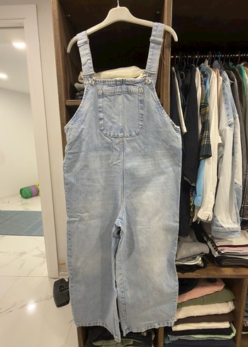 Mavi Kadın Denim Askılı Tulum - Görsel 4