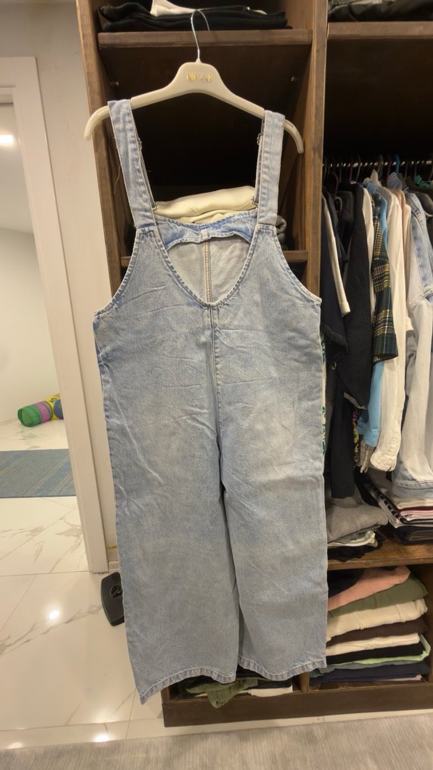 Mavi Kadın Denim Askılı Tulum - Görsel 3
