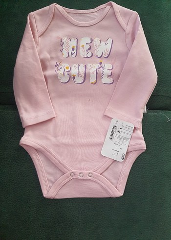 3 Ay Beden Pastel Renkli Kız Bebek Uzun Kollu Body Seti