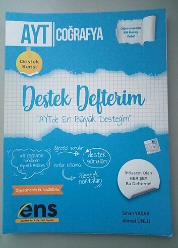 ENS YAYINLARI AYT COĞRAFYA KONU ANLATIMI KİTABI