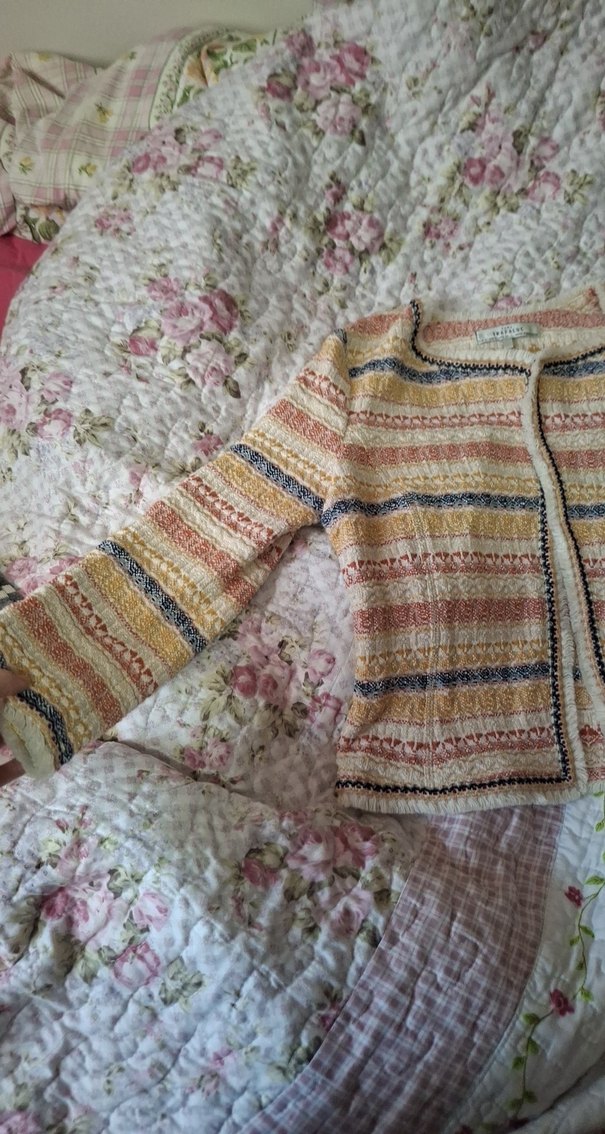 Nakışlı Bohem Çok Renkli Örgü Kadın Kazak - Görsel 2