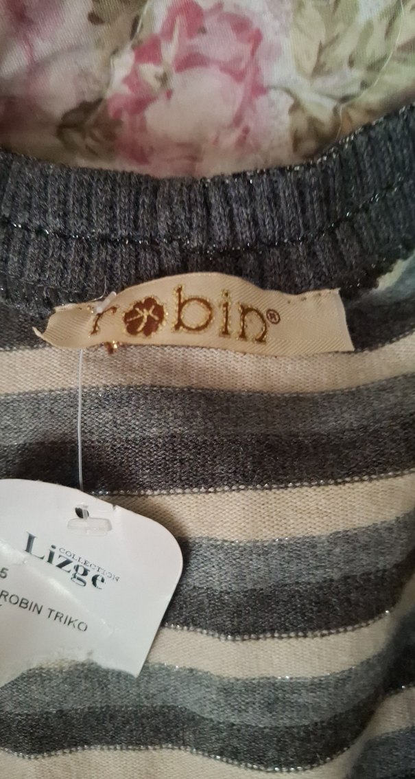 Fitilli Çizgili Triko tunik - Görsel 2