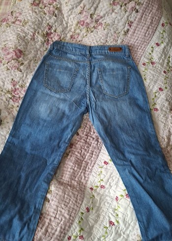 Mavi Bol Kesimi capri Boy Denim Pantolon - Görsel 2