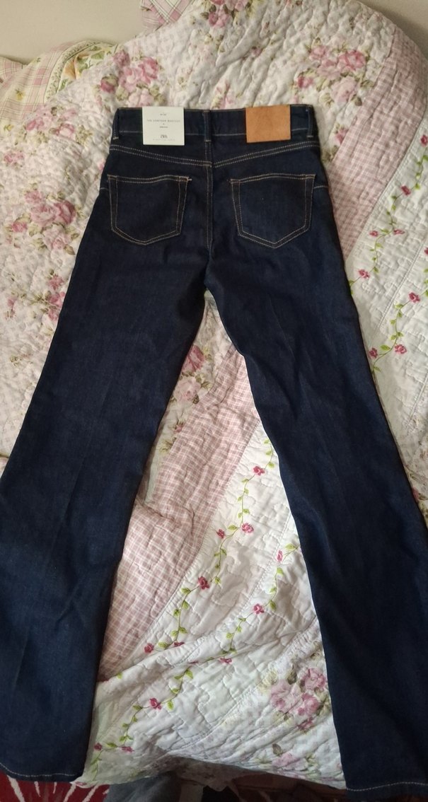 Kadın Lacivert Midi Denim Pantolon - Görsel 2