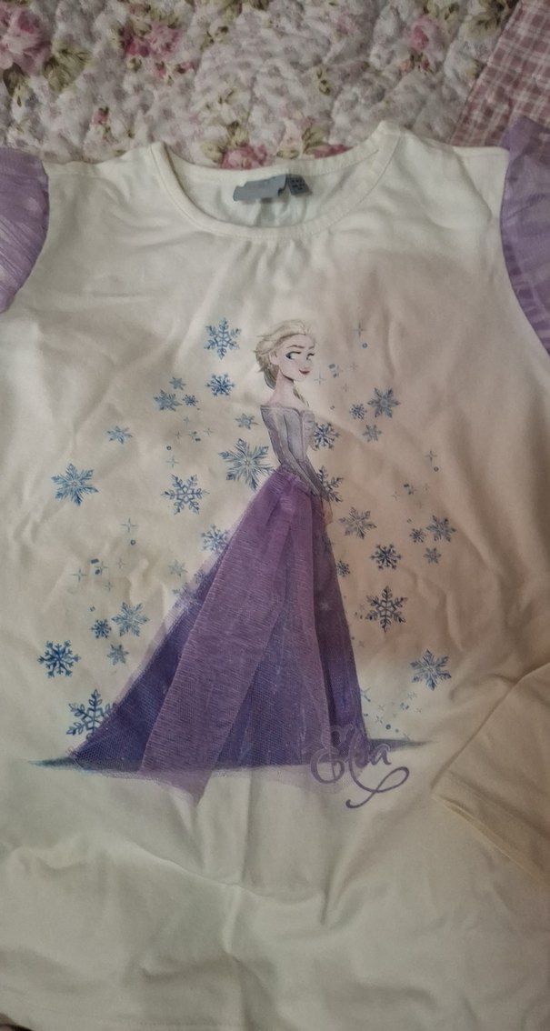 Kız Çocuk Uzun Kollu Baskılı Tişört - Görsel 2