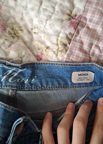 mavi yazlık kot pantolon - Görsel 4