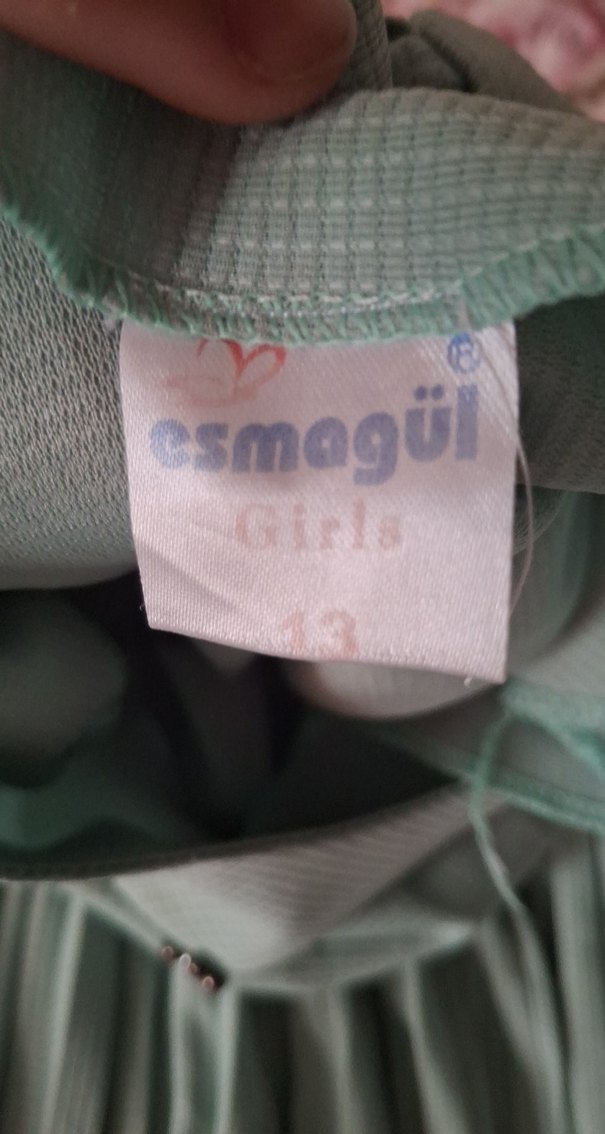 Turkuaz Piliseli Uzun Kadın Elbise - Görsel 3