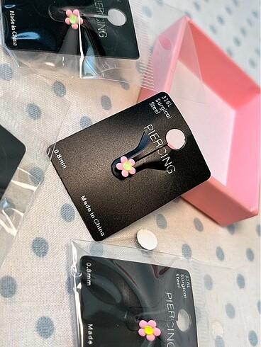  Beden pembe Renk Pembe Çiçek Piercing Helix/Tragus/piercing