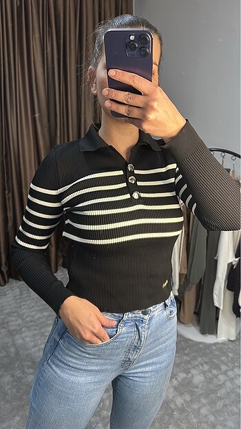 Dior Çizgili Bluz