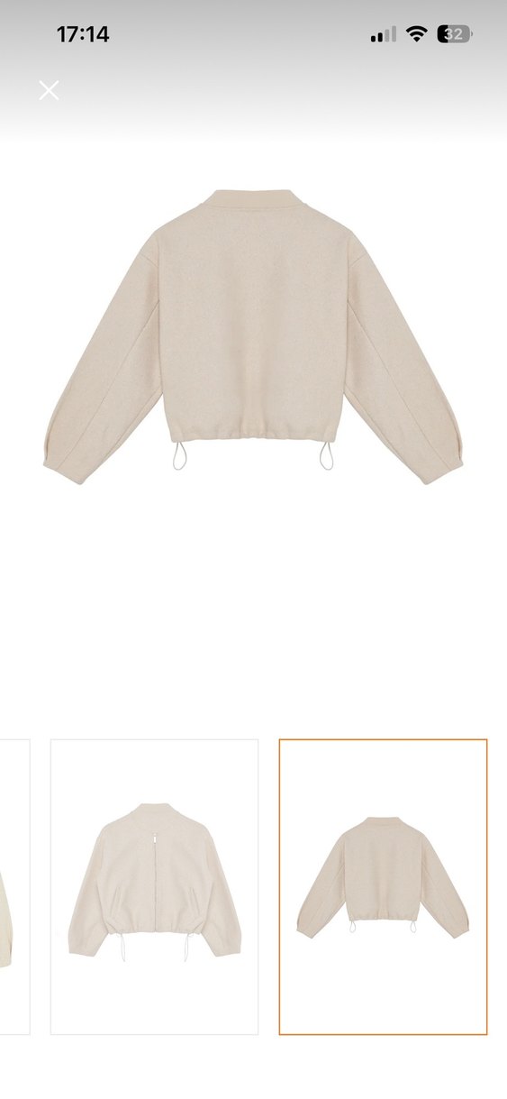 Bej Kadın Midi Boy Rahat Kesim Mont - Görsel 4