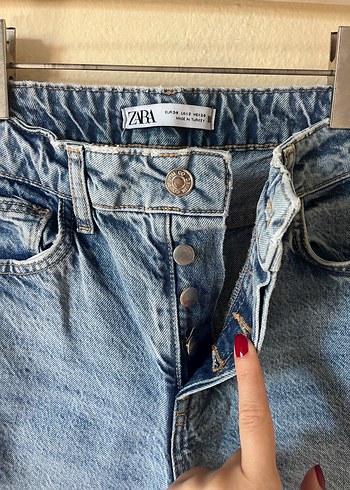 Zara Mavi Kadın Denim Pantolon - Görsel 3