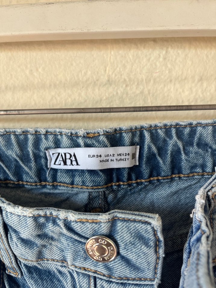 Zara Mavi Kadın Denim Pantolon - Görsel 4