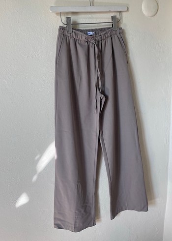 Bej Bol Kesim Keten Kadın Pantolon - Görsel 3